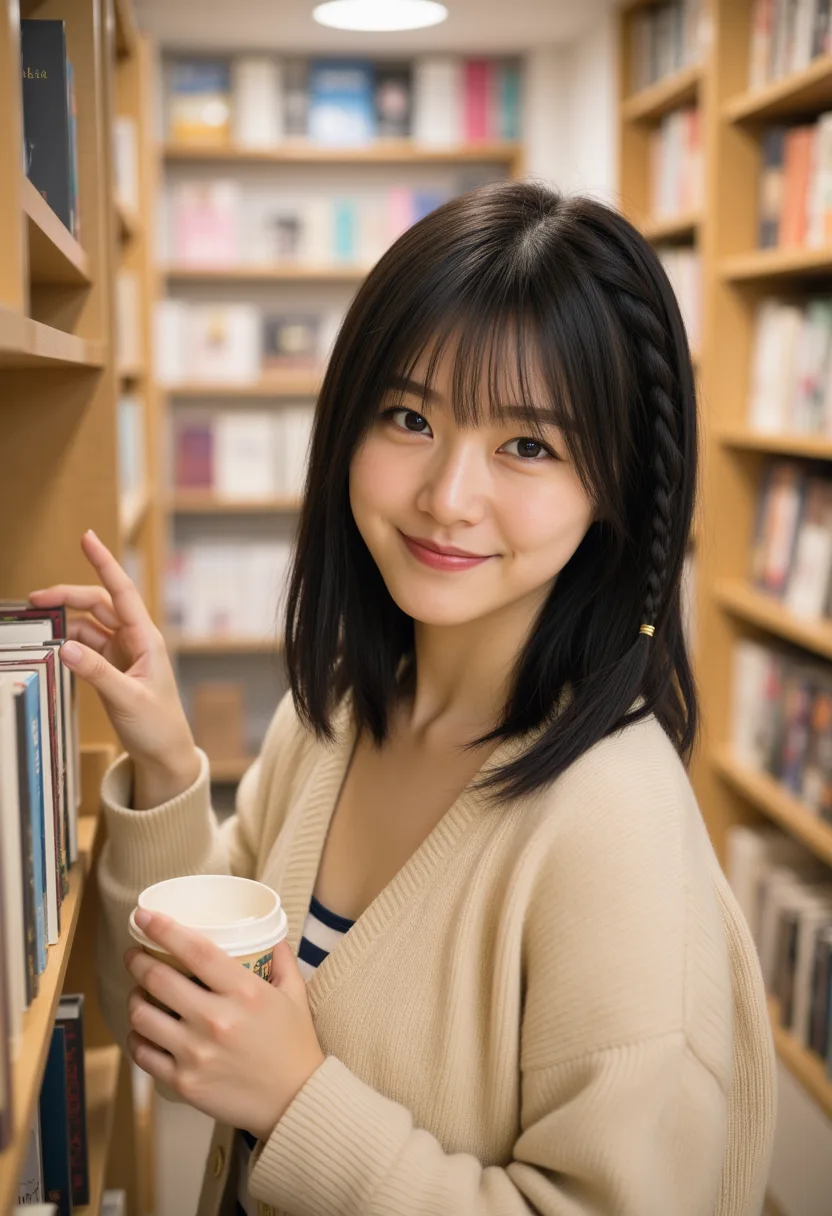 桃井りせ 古本屋での一枚